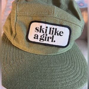 Olive Green Ski Like A Girl 5-Panel